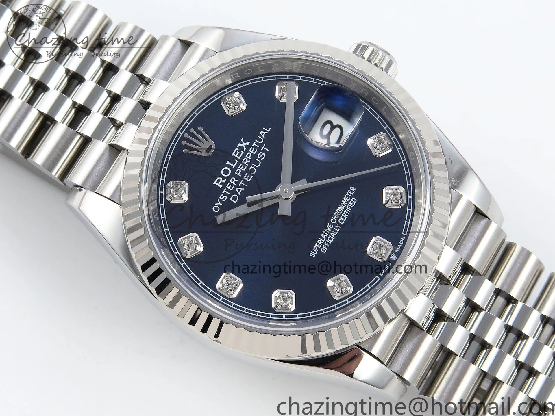 VR3235 Bracelet 126234 1:1 Jubilee Dial 36 904L Steel Edition SS Blue on DateJust APF Diamonds Best 0204